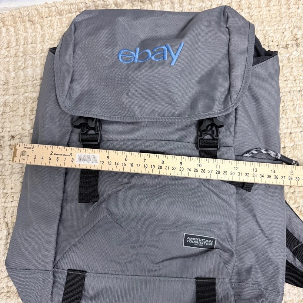 American Tourister Embark Computer‎ Backpack Grey eBay Logo Laptop Bag New